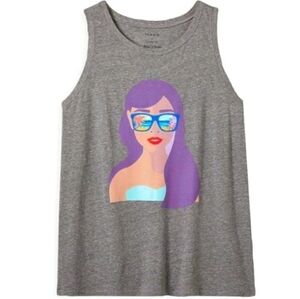 Torrid Triblend Jersey Scenic Sunnies Vintage Tank Grey 4X